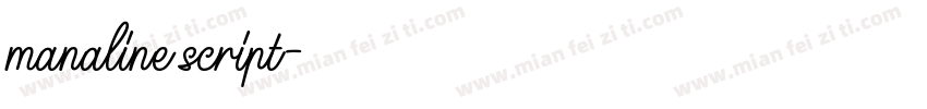 manaline script字体转换
